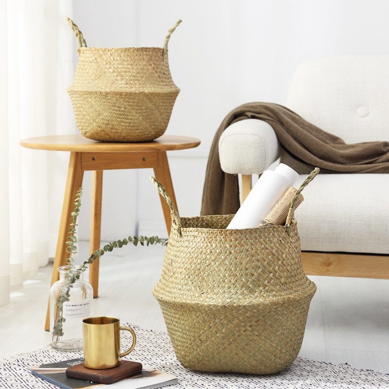 Panier en Osier Naturel — L’Accessoire Déco Qui Range Tout en Un Clin d’Œil !