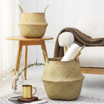 Panier en Osier Naturel — L’Accessoire Déco Qui Range Tout en Un Clin d’Œil !